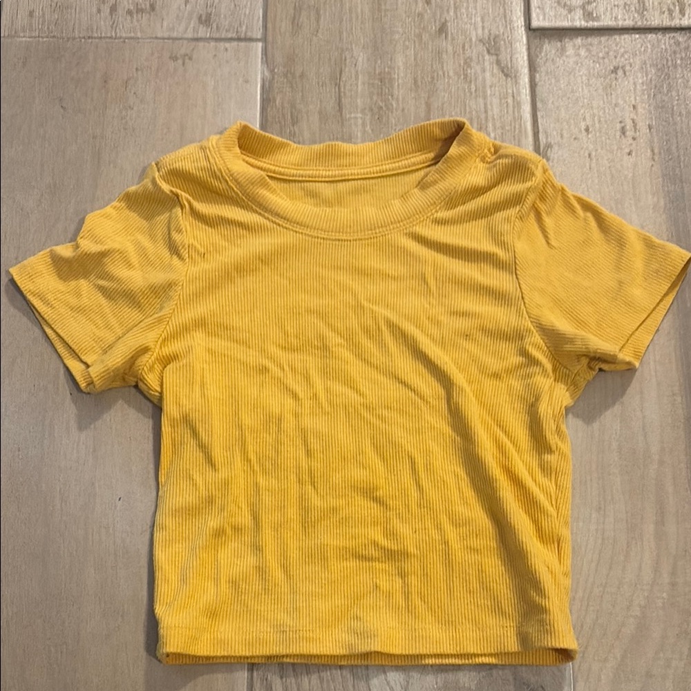 Yellow Ribbed Katie J NYC T-Shirt